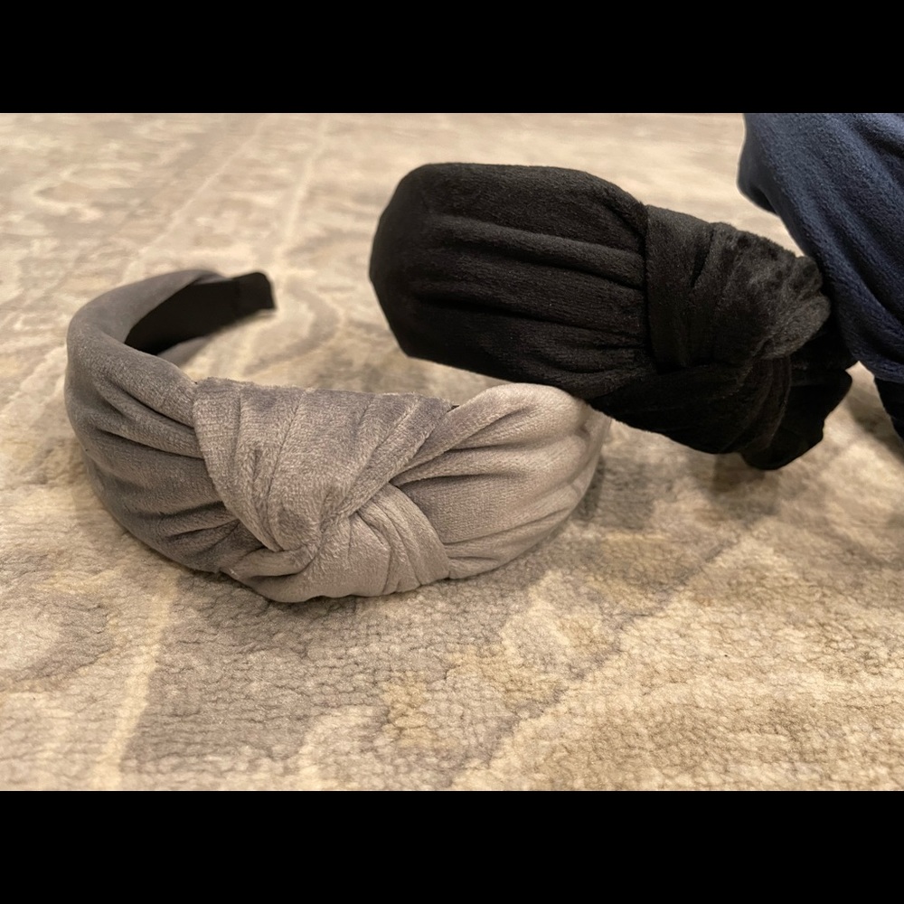 Top knot velvet headband 2 for $12